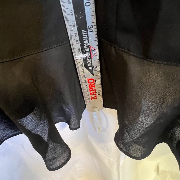 Conrad C Women's Black Faux Wrap Skirt Midi Length Size 12P - Picture 7 of 9